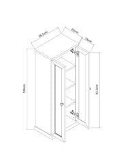 Grey Farnley Storage Console Cabinet - Image 5 of 7