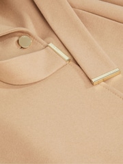 Ted Baker Tan Brown Long Length Rosell Wool Wrap Coat - Image 5 of 5