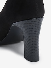 Black Extra Wide Fit Forever Comfort® Round Toe Block Heel Court Shoes - Image 4 of 4