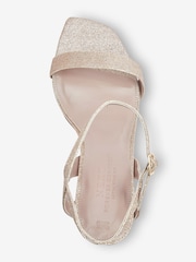 Shimmer Extra Wide Fit Forever Comfort® Strappy Skinny Heel Sandals - Image 3 of 4