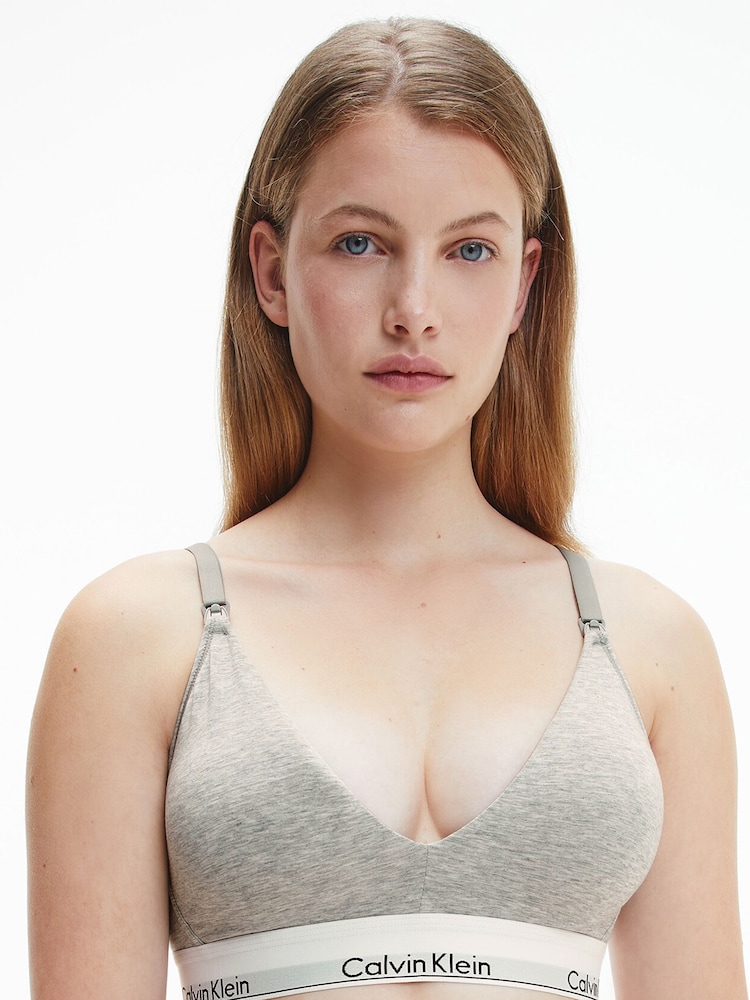 Calvin Klein Grey Modern Cotton Maternity Bralette - Image 1 of 5