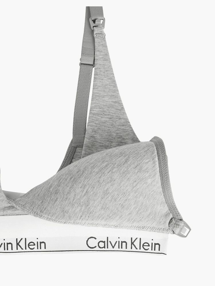Calvin Klein Grey Modern Cotton Maternity Bralette - Image 5 of 5