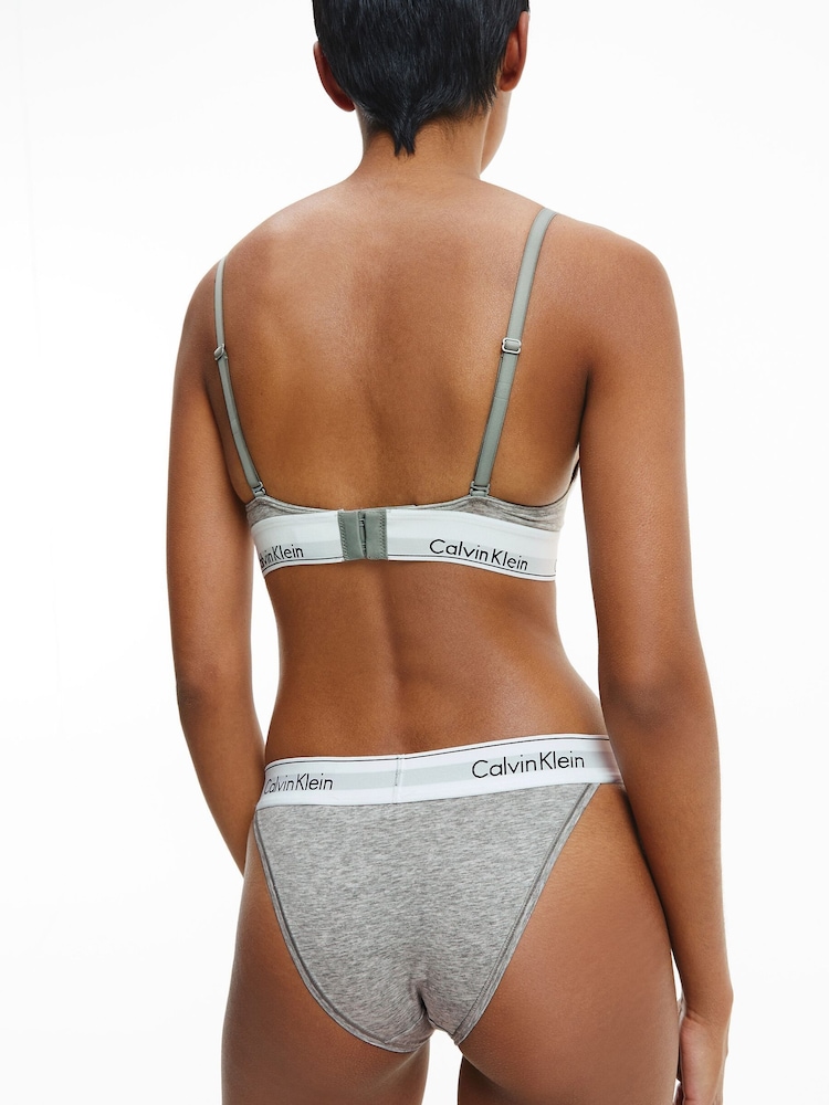 Calvin Klein Grey Modern Cotton Bikini Knickers - Image 2 of 4