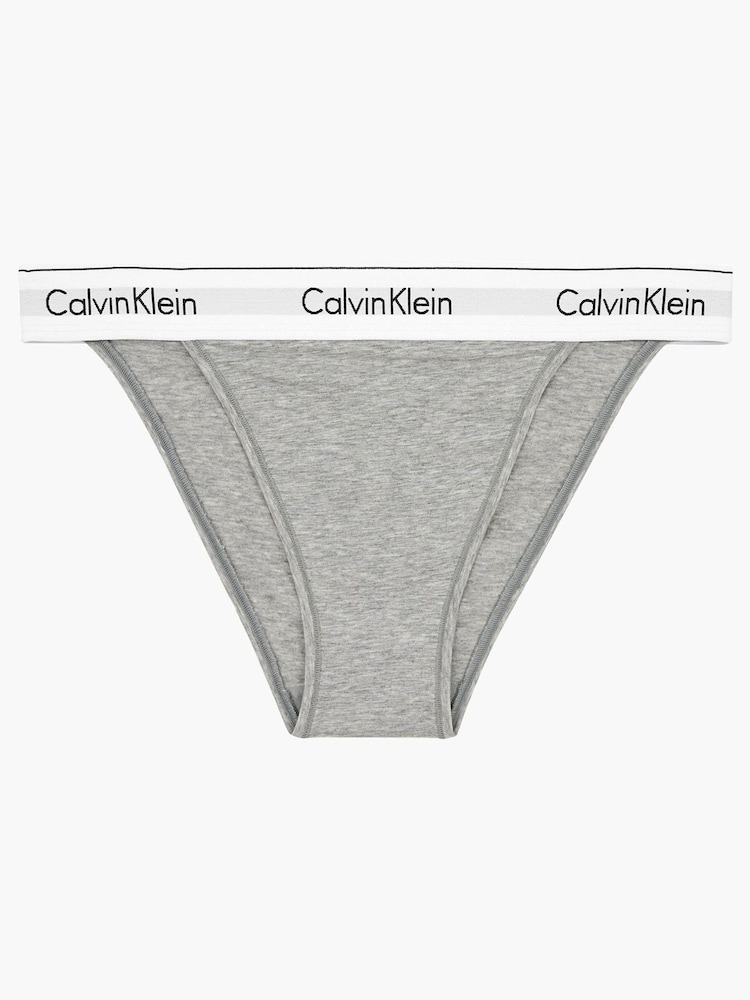 Calvin Klein Grey Modern Cotton Bikini Knickers - Image 4 of 4