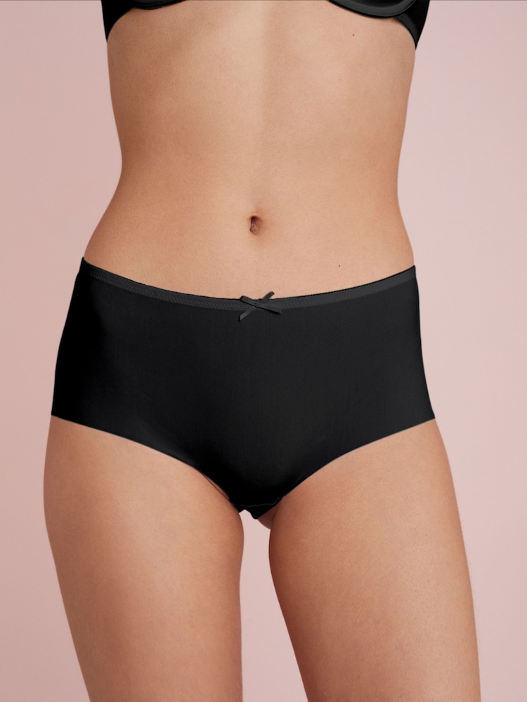 Black Midi No VPL Lace Back Briefs 3 Pack - Image 2 of 5