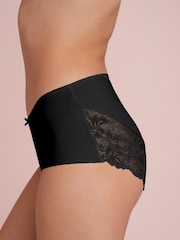 Black Midi No VPL Lace Back Briefs 3 Pack - Image 4 of 5