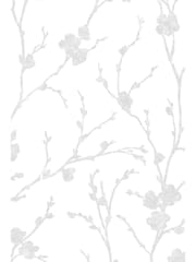 Graham & Brown Silver Meiying Floral 10M Wallpaper - Image 3 of 3
