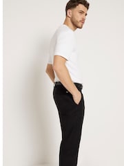 River Island Black Tapered 100% Cotton Chino Trousers - Image 2 of 3