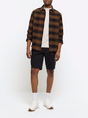 River Island Black Light Elasticated Cargo Shorts - Image 3 of 6