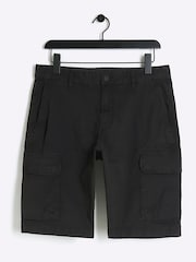 River Island Black Light Elasticated Cargo Shorts - Image 5 of 6