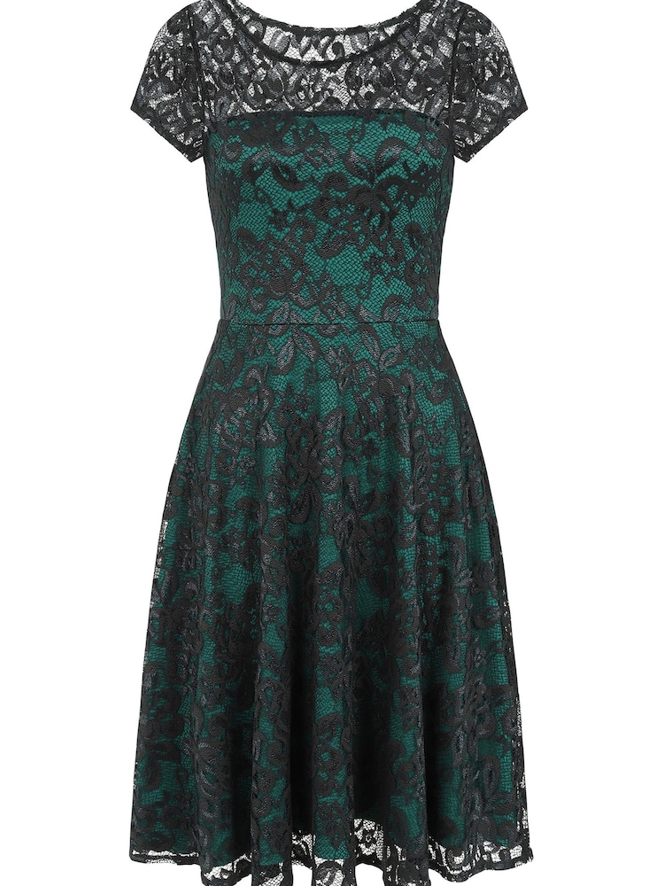 HotSquash Green Lace Fit And Flare Dress - Image 5 of 5