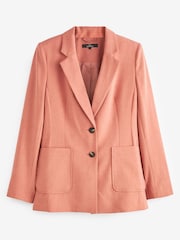 Pink Cross-Hatch Single Breasted Blazer - Image 1 of 4