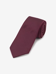 Burgundy Red Twill Tie - Image 1 of 3