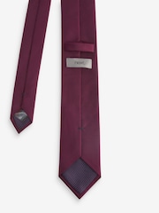 Burgundy Red Twill Tie - Image 2 of 3