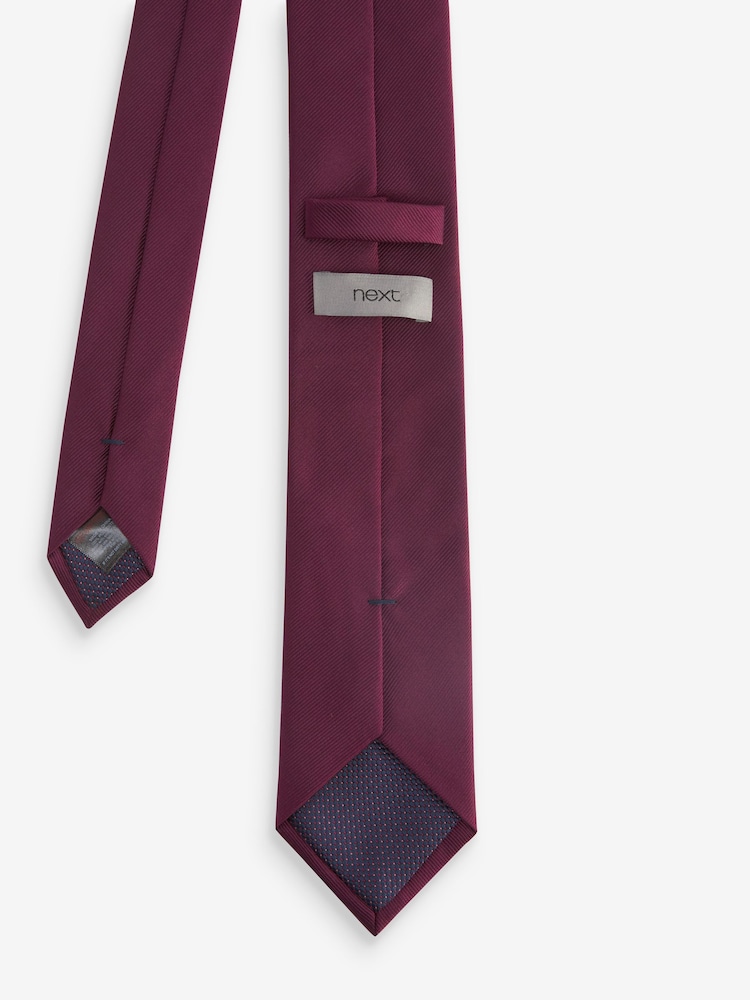Burgundy Red Twill Tie - Image 2 of 3
