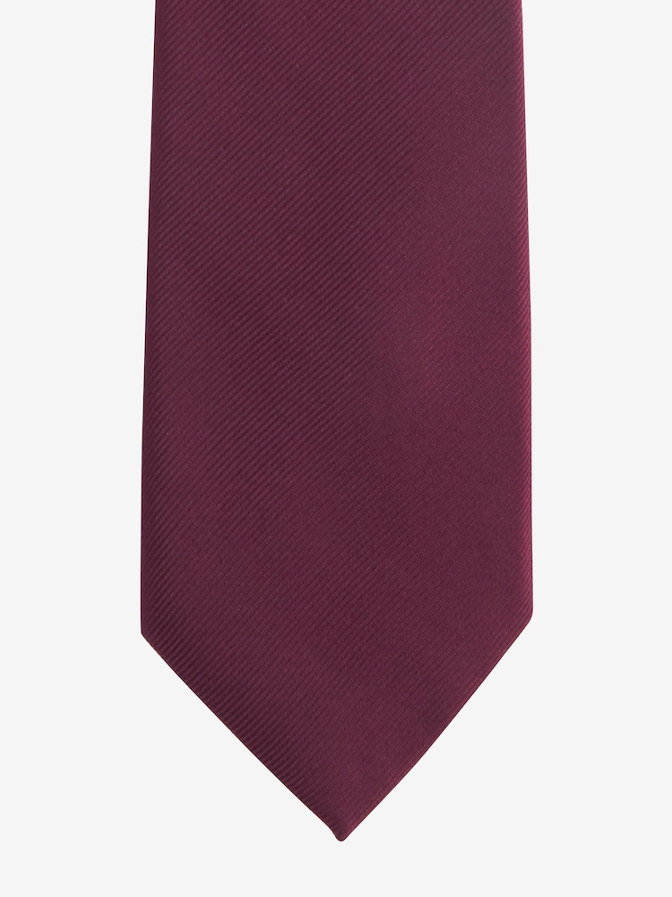 Burgundy Red Twill Tie - Image 3 of 3