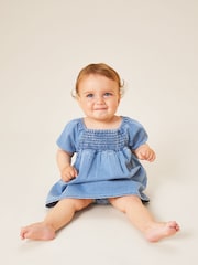 MORI Blue Organic Cotton Denim Chambray Soft Dress - Image 1 of 5