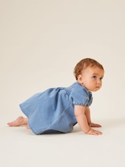 MORI Blue Organic Cotton Denim Chambray Soft Dress - Image 2 of 5