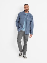 Tog 24 Blue Hatch 100% Cotton Overshirt Coat Jacket - Image 4 of 6