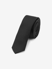 Black Skinny Twill Tie - Image 1 of 3
