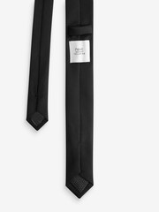 Black Skinny Twill Tie - Image 2 of 3