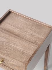 Swoon Light Brown Newham Mango Wood 1 Drawer Bedside Table - Image 4 of 7