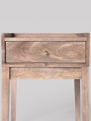 Swoon Light Brown Newham Mango Wood 1 Drawer Bedside Table - Image 5 of 7