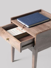 Swoon Light Brown Newham Mango Wood 1 Drawer Bedside Table - Image 7 of 7