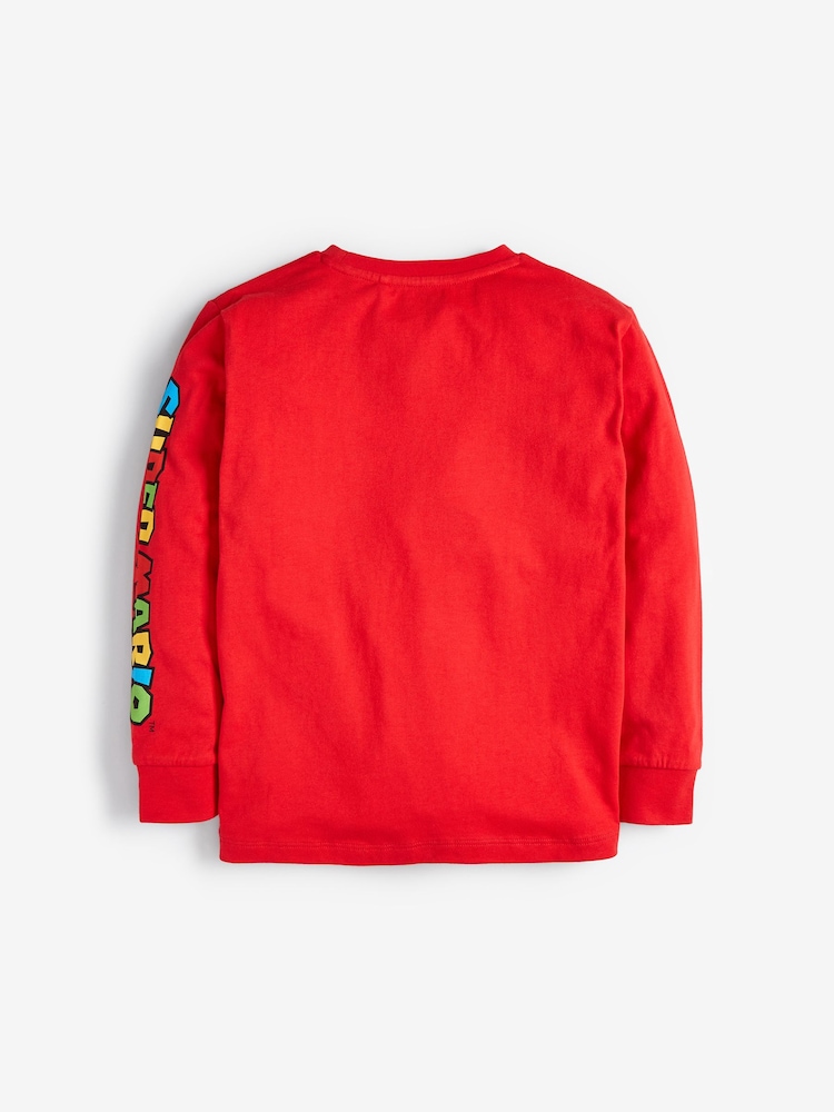 Red Mario and Yoshi Gaming Long Sleeve T-Shirt (3-16yrs) - Image 2 of 3