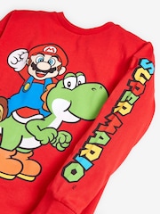 Red Mario and Yoshi Gaming Long Sleeve T-Shirt (3-16yrs) - Image 3 of 3