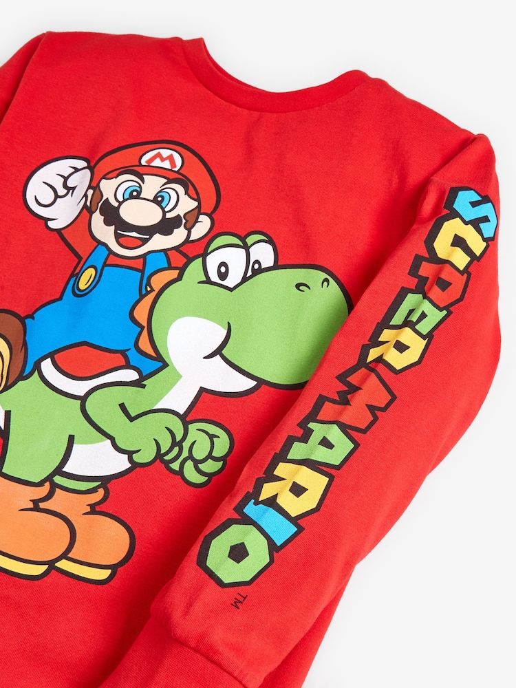 Red Mario and Yoshi Gaming Long Sleeve T-Shirt (3-16yrs) - Image 3 of 3