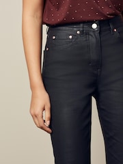 Black Coated Straight Leg Jeans - Image 3 of 4
