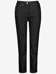 Black Coated Straight Leg Jeans - Image 4 of 4