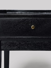 Swoon Black Newham Mango Wood 1 Drawer Bedside Table - Image 4 of 6