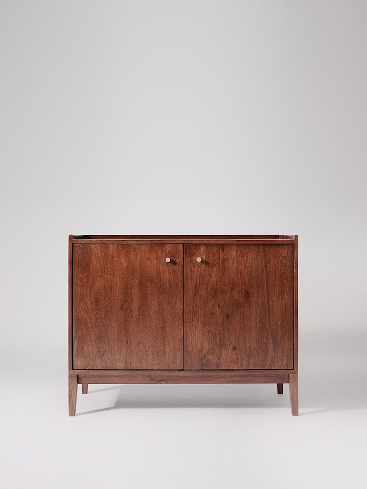 Swoon Mid Brown Newham Mango Wood 2 Door Sideboard - Image 2 of 7 Swoon Mid Brown Newham Mango Wood 2 Door Sideboard - Image 2 of 7