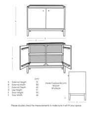 Swoon Mid Brown Newham Mango Wood 2 Door Sideboard - Image 3 of 7