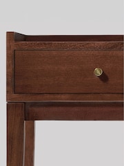Swoon Mid Brown Newham Mango Wood 1 Drawer Bedside Table - Image 3 of 7