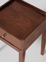 Swoon Mid Brown Newham Mango Wood 1 Drawer Bedside Table - Image 7 of 7