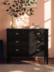 Swoon Black Canonbury Mango Wood 3 Drawer Chest Of Drawers - Image 1 of 8