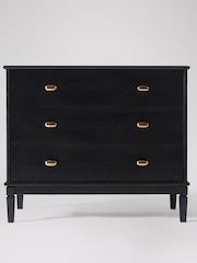 Swoon Black Canonbury Mango Wood 3 Drawer Chest Of Drawers - Image 2 of 8