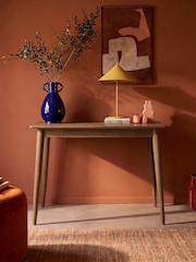 Swoon Light Brown Maltby Acacia Wood 1 Drawer Desk - Image 1 of 5