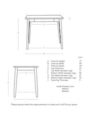 Swoon Light Brown Maltby Acacia Wood 1 Drawer Desk - Image 4 of 5