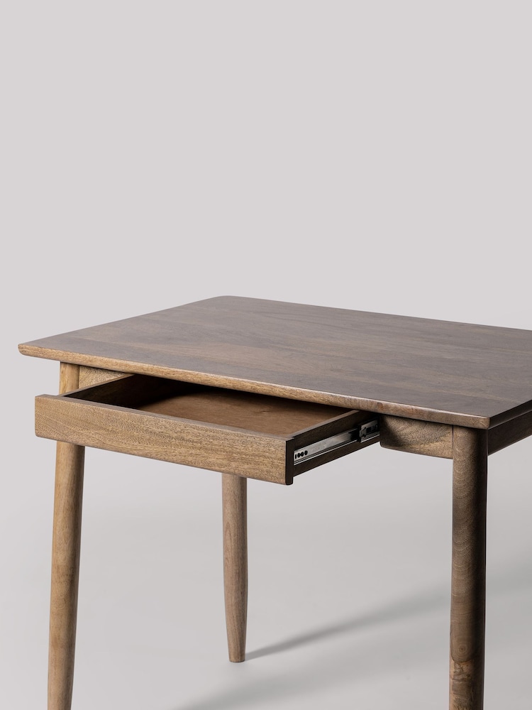 Swoon Light Brown Maltby Acacia Wood 1 Drawer Desk - Image 5 of 5