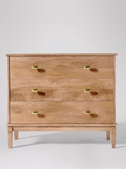 Swoon Light Brown Canonbury Mango Wood 3 Drawer Chest Of Drawers - Image 2 of 8
