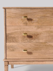 Swoon Light Brown Canonbury Mango Wood 3 Drawer Chest Of Drawers - Image 4 of 8