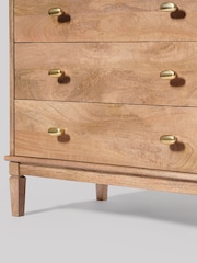 Swoon Light Brown Canonbury Mango Wood 3 Drawer Chest Of Drawers - Image 7 of 8