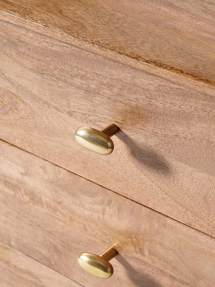 Swoon Light Brown Canonbury Mango Wood 3 Drawer Chest Of Drawers - Image 8 of 8 Swoon Light Brown Canonbury Mango Wood 3 Drawer Chest Of Drawers - Image 8 of 8