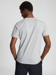 Reiss Grey Reiss Bless Marl Regular Fit Crew Neck T-Shirt - Image 5 of 5