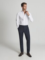 Reiss White Slim Fit Storm Two Fold Cutaway Collar 100% Cotton Shirt - Image 1 of 7