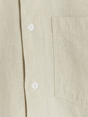 River Island Cream Long Sleeve Linen Shirt - Image 6 of 6